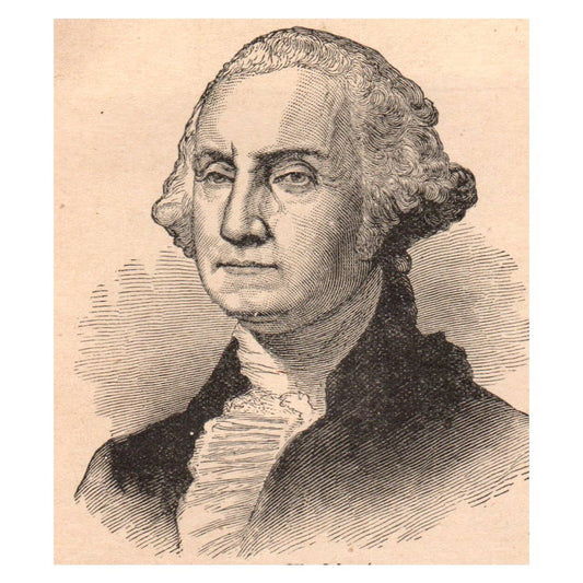 George Washington 3.5x3" Original Engraving 1899 TJ8-7