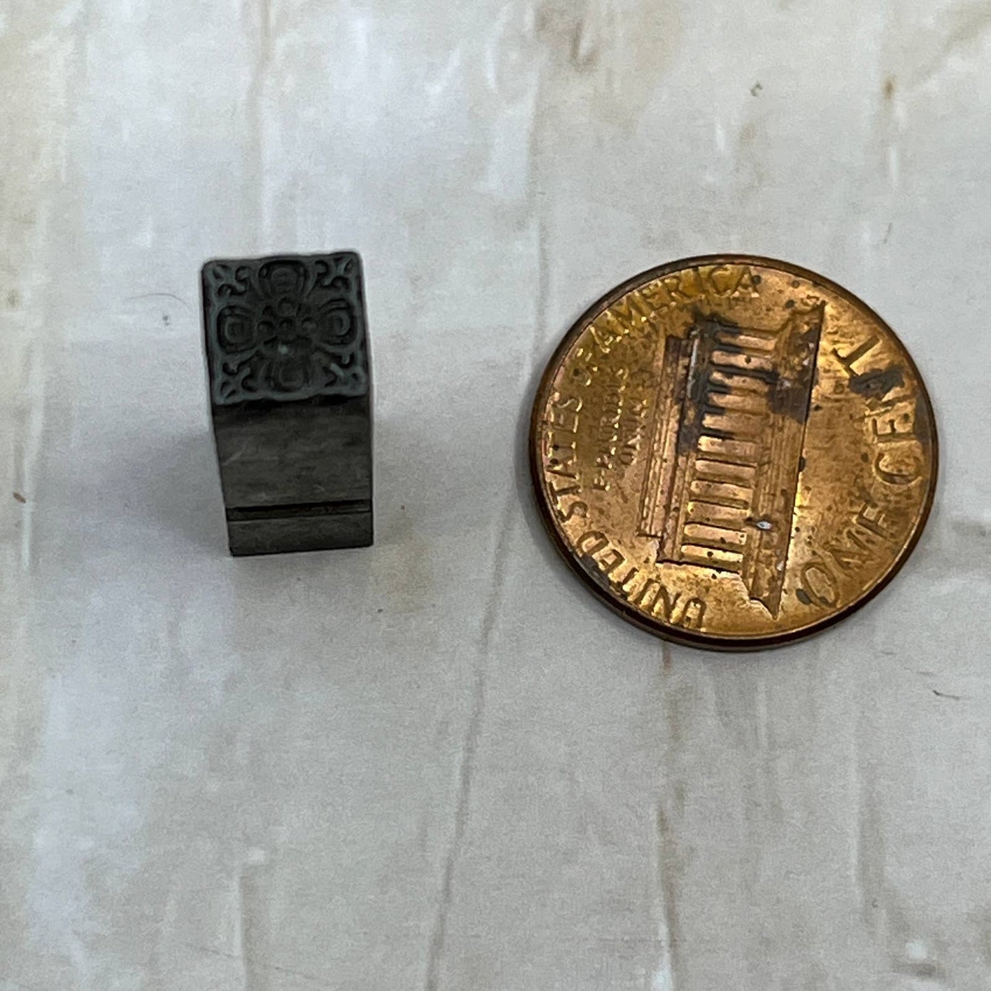 Vintage Letterpress Printers Block Celtic Cross Design 4 Leaf Clover TI7-S1