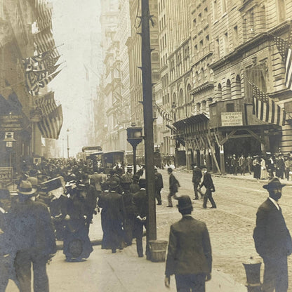 1903 Original Photograph Broadway Looking North from Exchange place NYC AC7