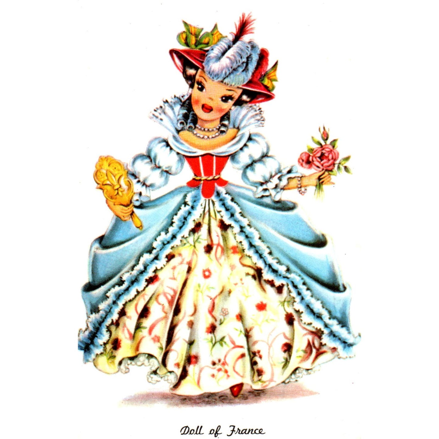 Doll of France - Dolls of Many Lands Series Original Postcard PB4