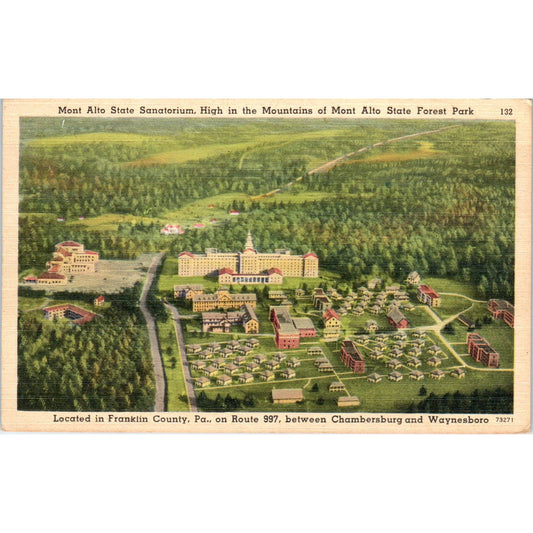 Vintage Postcard Mont Alto State Sanatorium Franklin County PA TI1-1