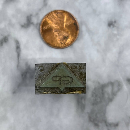 Vintage Printing Letterpress Printers Block Plate “GP” Monogram Logo TJ59