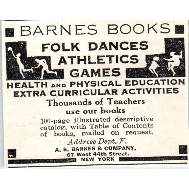 1931 Barnes Books A.S. Barnes & Company New York Advertisement ~2x2.5 SE6-1