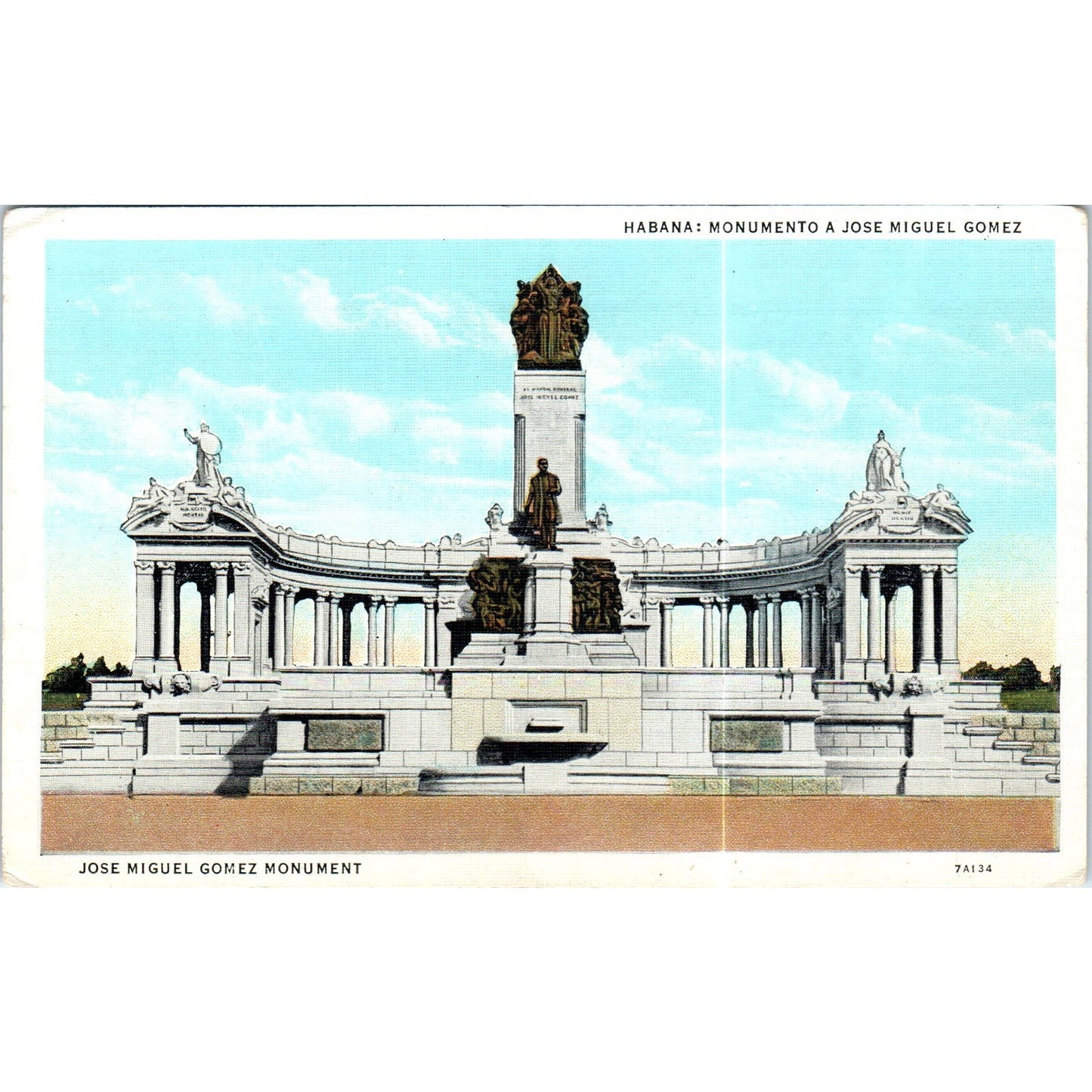 Jose Miguel Gomez Monument Havana Cuba Original Postcard P3-1