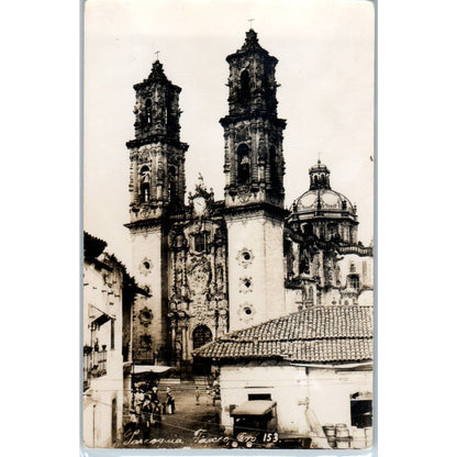 Santa Prisca de Taxco Parrish Guerrero Mexico - Original RPPC Postcard TJ7-MP