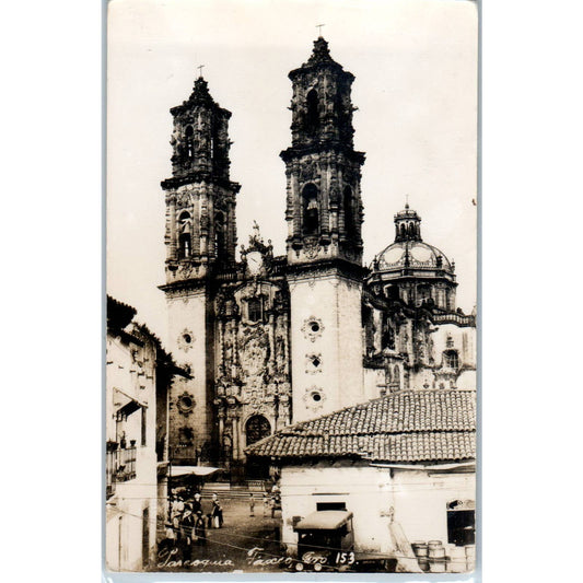 Santa Prisca de Taxco Parrish Guerrero Mexico - Original RPPC Postcard TJ7-MP