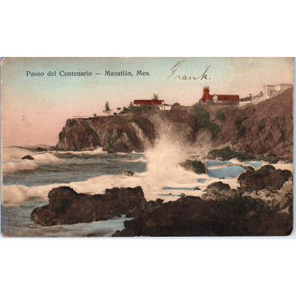 Paso del Centenario Mazatlán México 1914 Original Postcard TK1-22