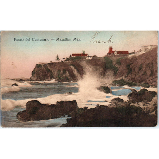 Paso del Centenario Mazatlán México 1914 Original Postcard TK1-22