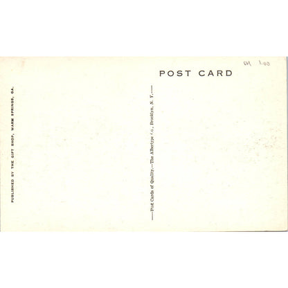 The Little White House Warm Springs GA East View RPPC Original Postcard TK1-P1