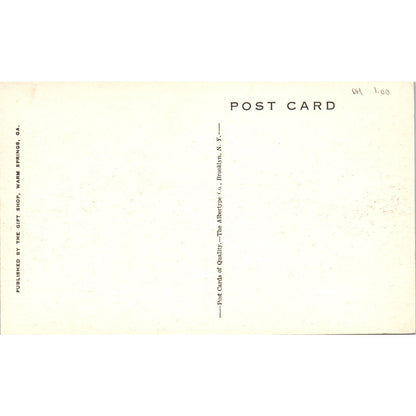 The Little White House Warm Springs GA East View RPPC Original Postcard P3-3