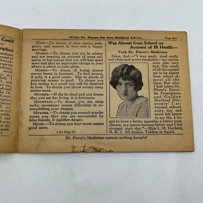 1920s Advertising Dr. Pierce Dream Book Bridal Superstitions Quack Medicine TG1