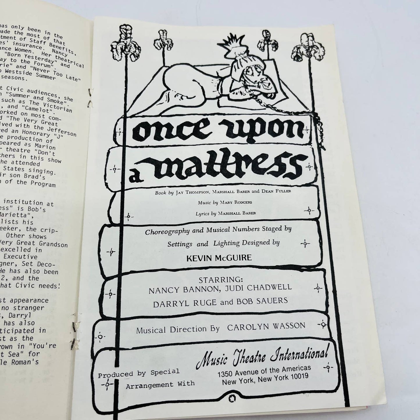 1983 Civic Theatre of Greater Lafayette Playbill ONCE UPON A MATTRESS C6