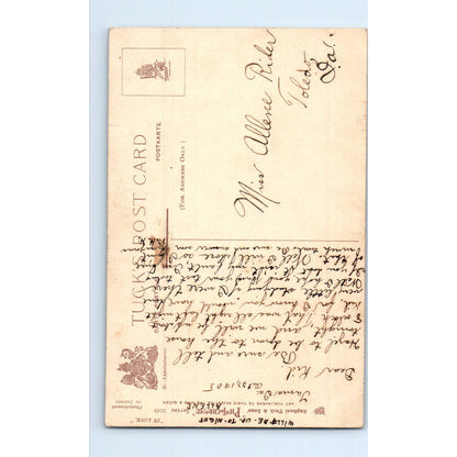 Victorian Couple in Love Photochrome Raphael Tuck Original Postcard TK1-P14