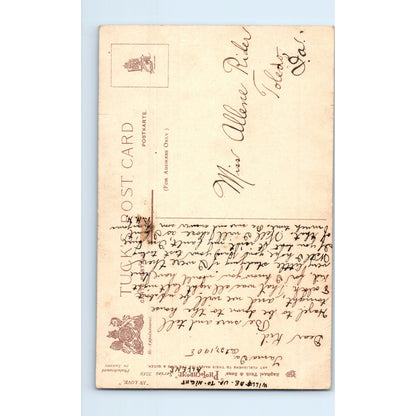 Victorian Couple in Love Photochrome Raphael Tuck Original Postcard P2-12