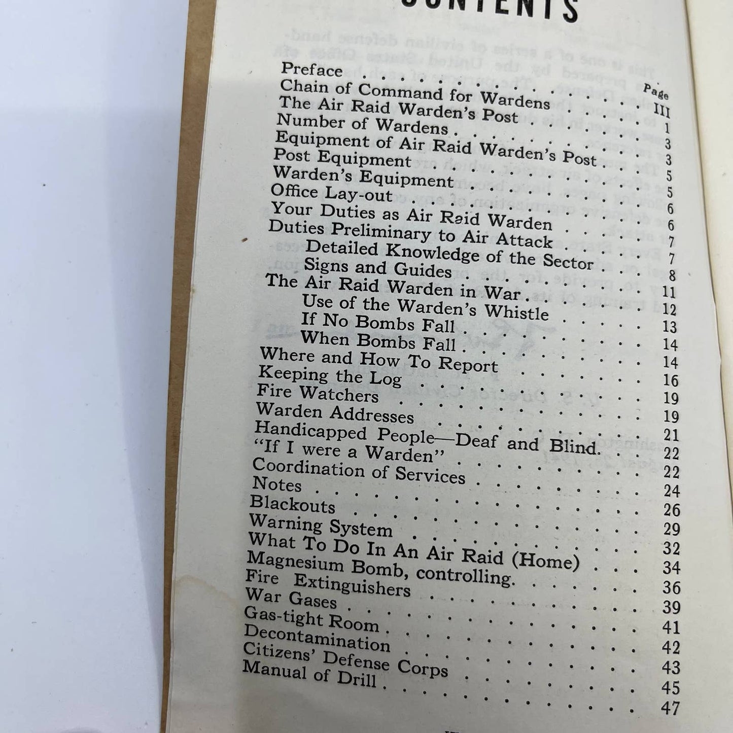 1941 WWII A Handbook for AIR RAID WARDENS Office of Civilian Defense TG6