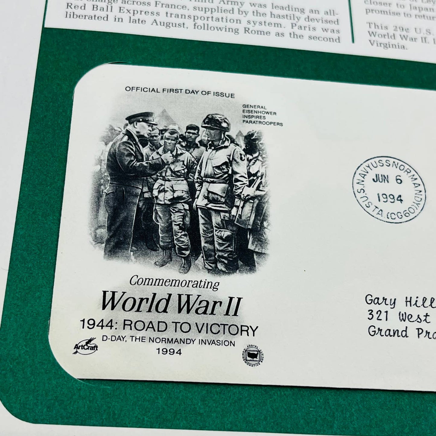 1994 - First Day Issue USS Normandy World War II 1944 Road To Victory D3