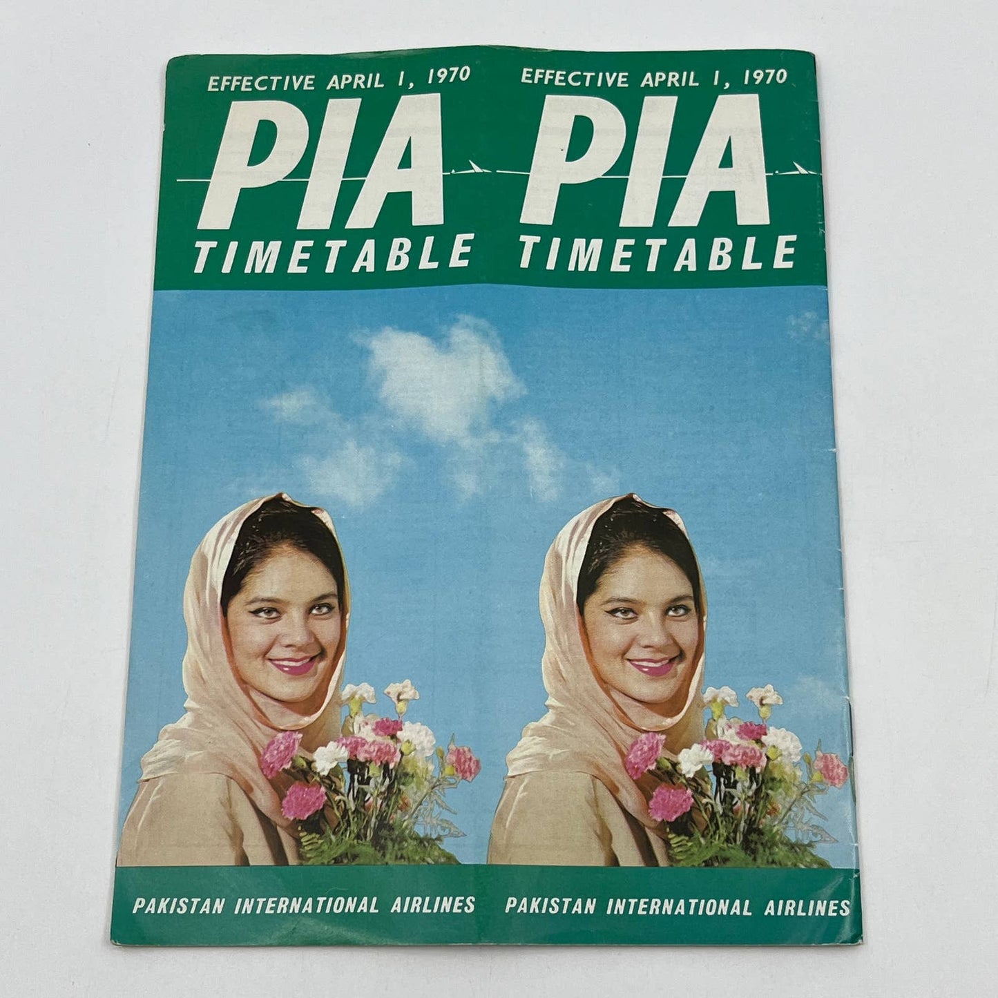 1970 PIA Pakistan International Airlines Timetable Expo '70 AB9