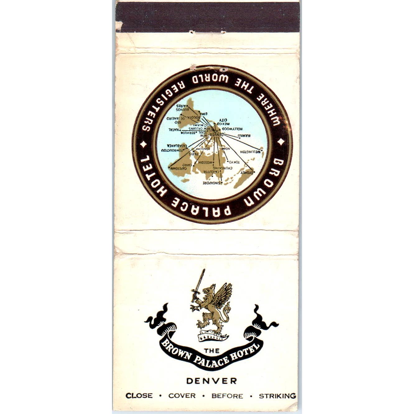 The Brown Palace Hotel Denver CO Advertising Matchbook Cover SA1-M11