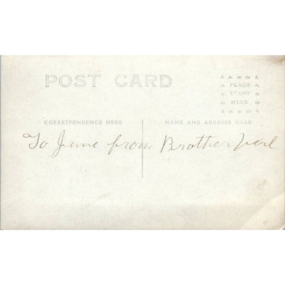 Antique Postcard RPPC Man in Horse Drawn Buggy SE8