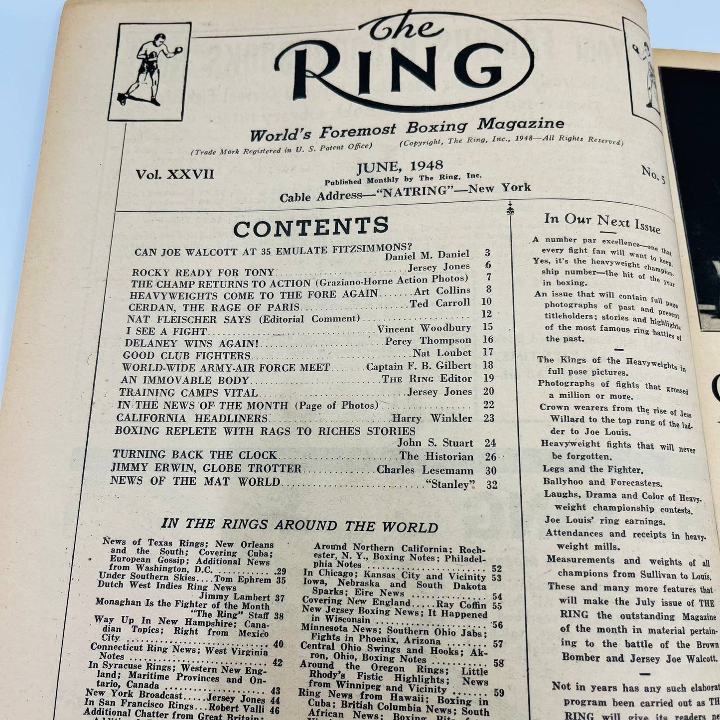 1948 June - The Ring Boxing Magazine – Louis-Walcott in Training TA5