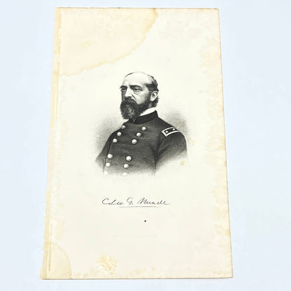 1882 Original Steel Art Engraving - Union General George Meade 9x5.75" AC3