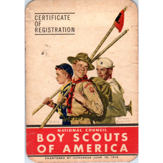 1953 Boy Scouts of America Certificate Registration Robert Sulek Alameda AK3-S36