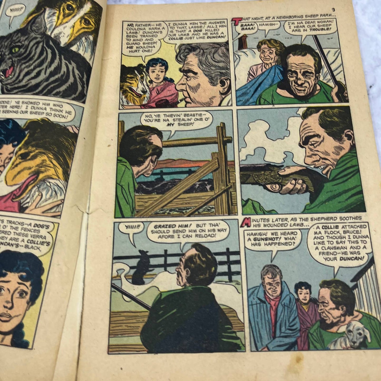 Vintage A Treasury of Dogs Comic Book Dell 1956 TJ3