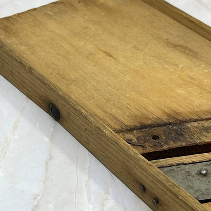 Antique Primitive Wooden Cabbage Slaw Kraut Cutter Slicer Shredder 5.5x17” TC5