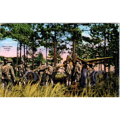WWI Artillery Field Firing - Original Postcard TJ7-RP1