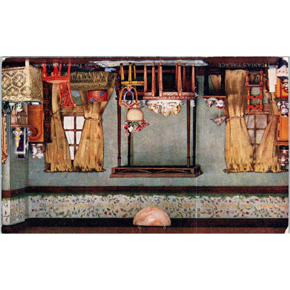 Titania's Palace Bedchamber Raphael Tuck Oilette Original Postcard TK1-P14