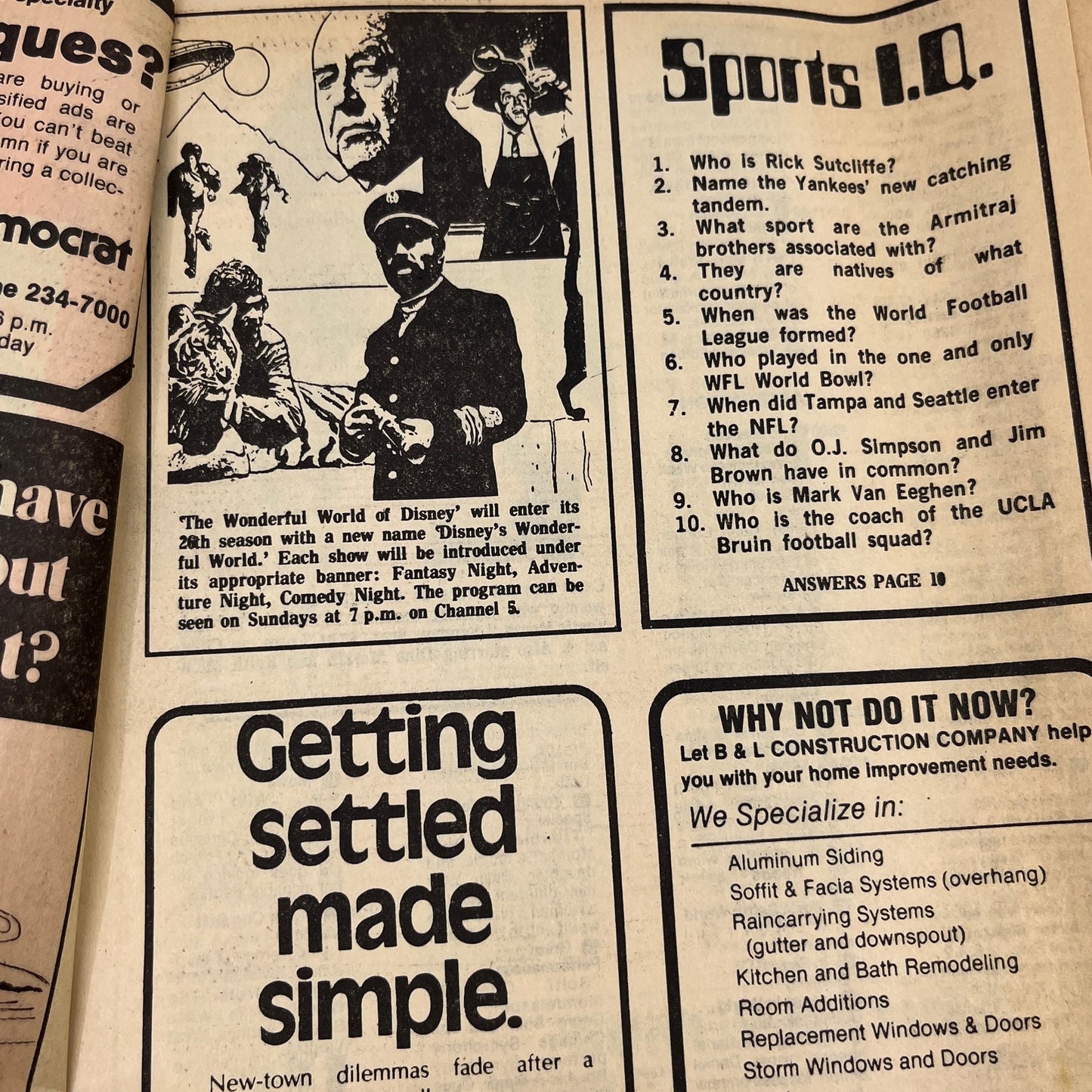 1979 Sep 16 Bellville IL News-Democrat TV Listings Magazine Disney's World A18