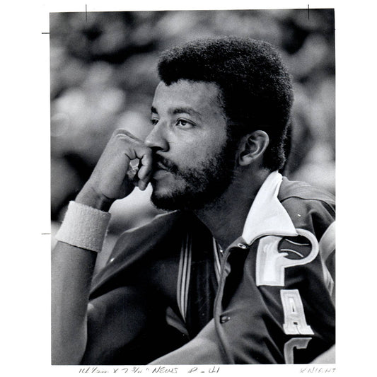 1977 Press Photo Basketball NBA Indiana Pacers Billy Knight 8x10" AD3