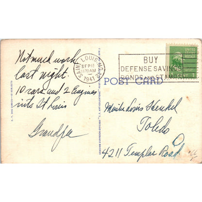 Nothing Can Hold Us - Dog Humor Comic 1941 Original Postcard P2-3