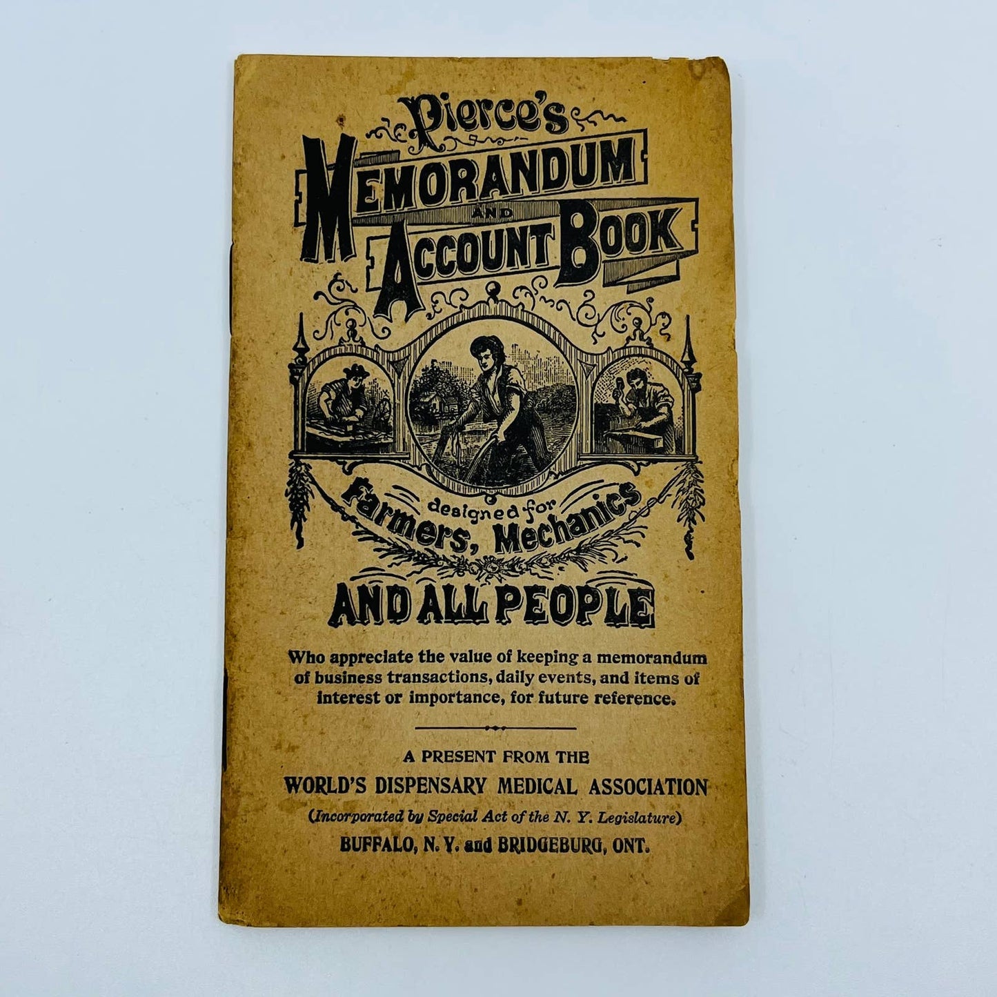 1927 Pierce’s Memorandum & Account Book Quack Medicine Promo Buffalo NY SC2