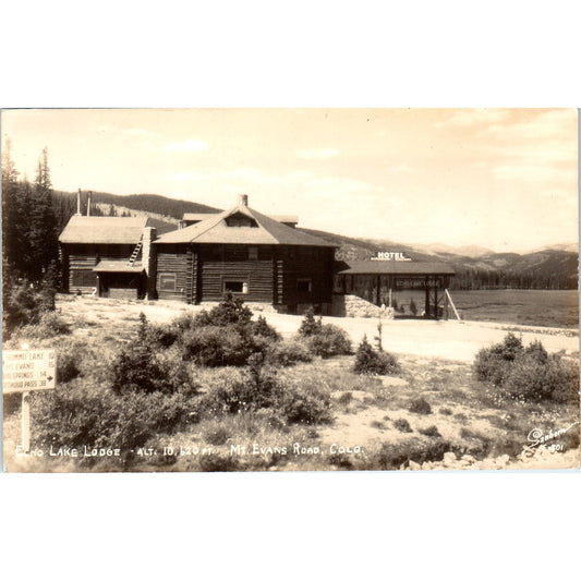 Echo Lake Lodge Mt. Evans Road Colorado RPPC Original Postcard P2-2