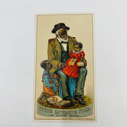 1883 Ayers Cathartic Pills Trade Card Americana Quack Medicine Lowell Mass SB8