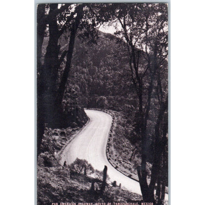 Pan American Highway South of Tamazunchale Mexico Original RPPC Postcard TJ7-MP
