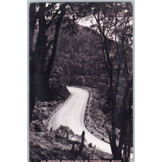 Pan American Highway South of Tamazunchale Mexico Original RPPC Postcard TJ7-MP