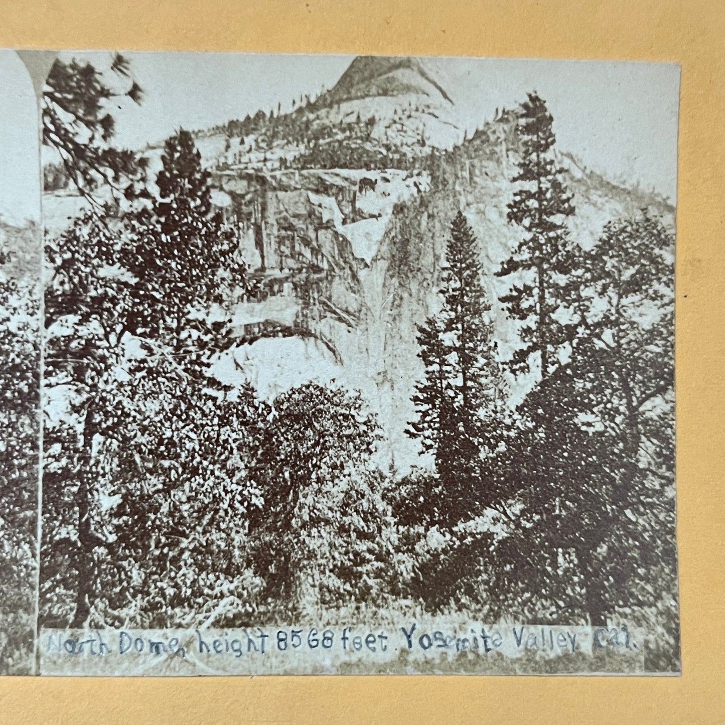 North Dome Yosemite Valley CA Antique Stereoview Card H2-4