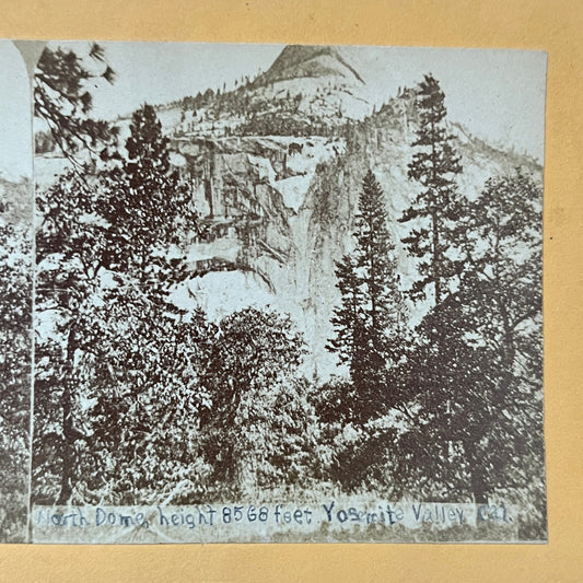 North Dome Yosemite Valley CA Antique Stereoview Card H2-4