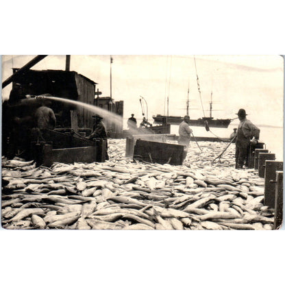 1922 Nushagak Cannery Fisherman Alaska Original Postcard TK1-30
