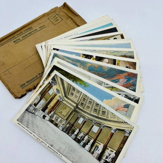 1920s American History Post Cards Historical Paintings Reproduced Set of 20 TD6