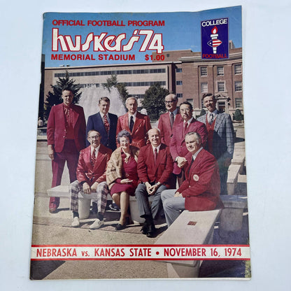 1974 Nebraska Cornhuskers vs. Kansas State Football Program TH7