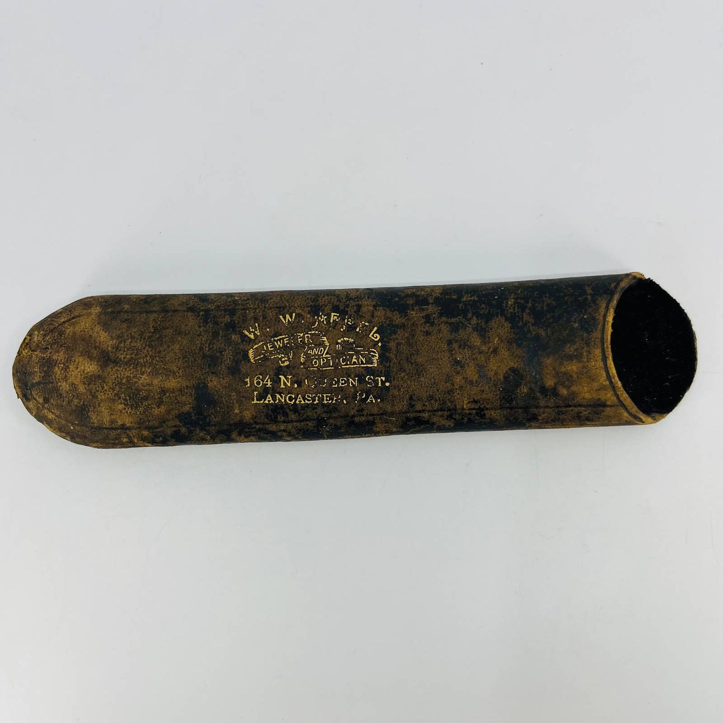 1800s Eyeglasses Case W.W. Appel Jeweler & Optician Queen St. Lancaster PA SC4