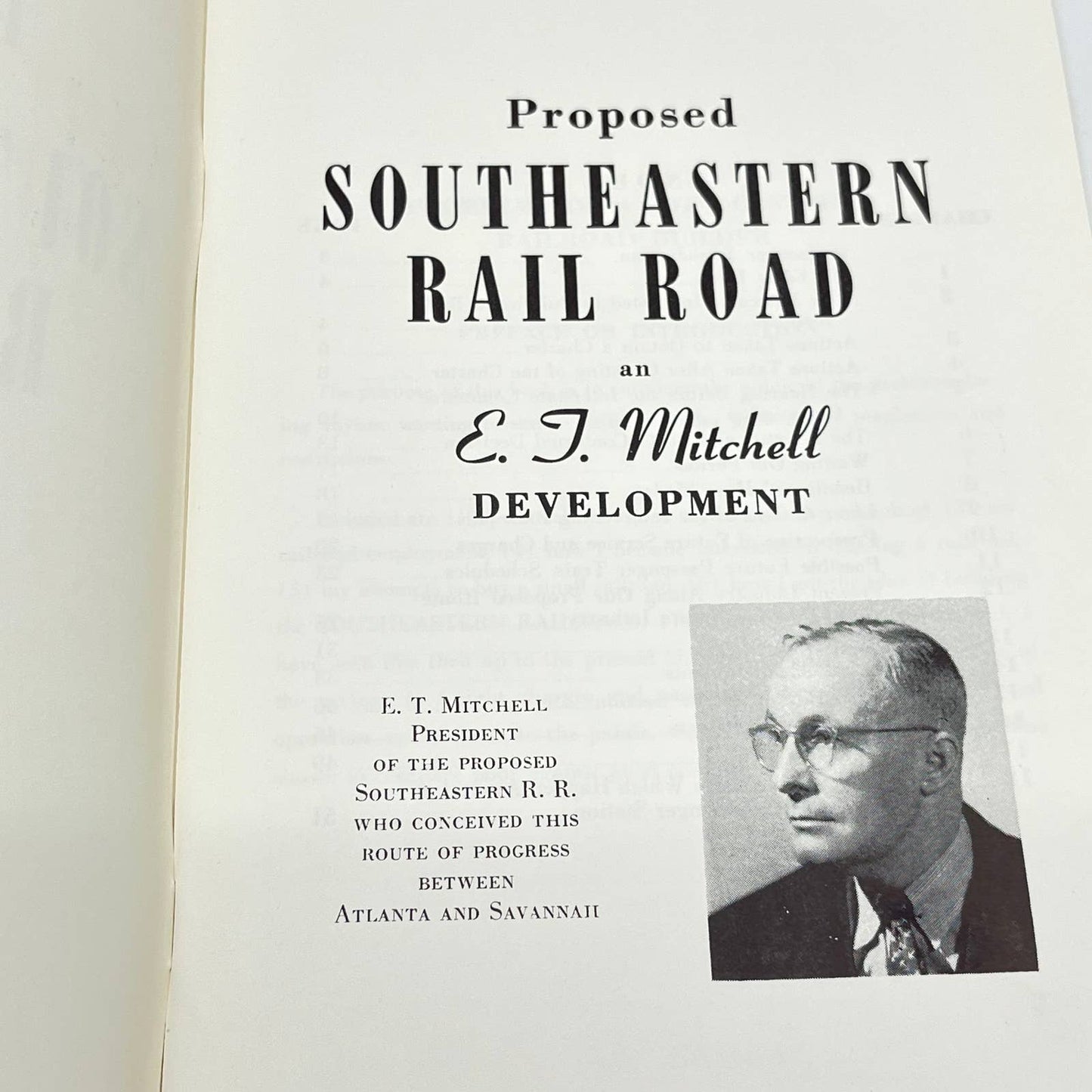 1950s Proposed Southeastern Rail Road an E.J. Mitchell Development Vol. I TF8