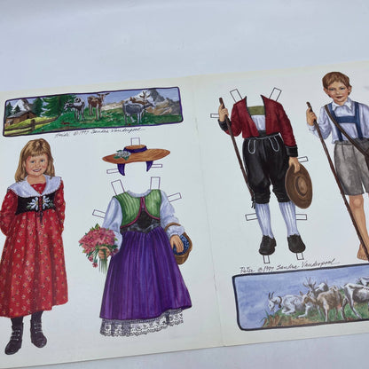 Heidi and Peter Paper Set Doll By Sandra Vanderpool, 1997 AC8