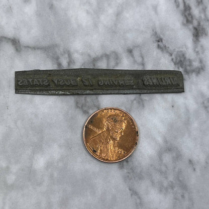 Vintage Letterpress Printers Block Plate Airlines Serving 12 Busy States SE823