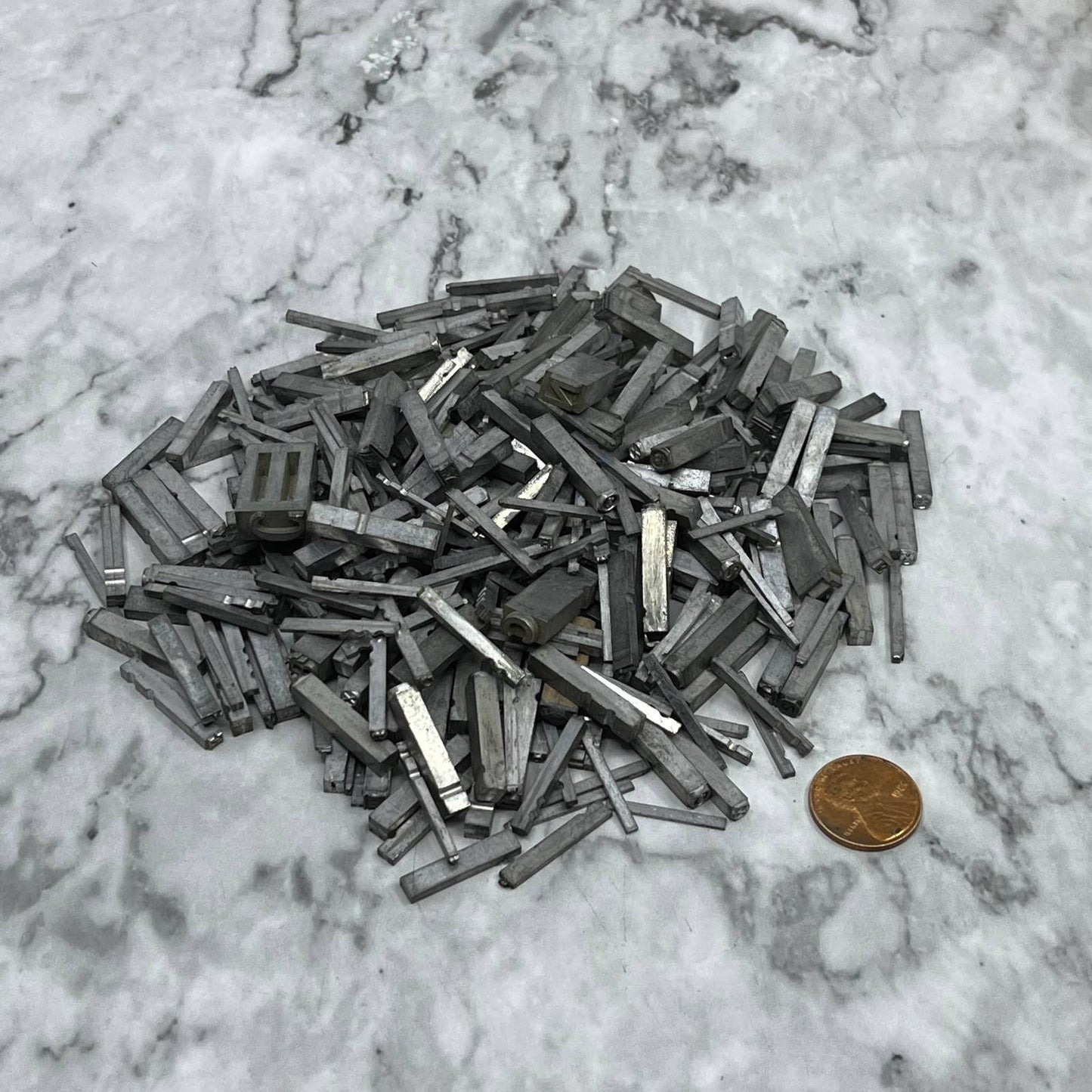 Huge Lot Vintage Letterpress Printers Block Various Size LETTERS & Spacers SE850