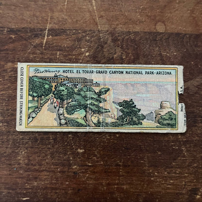 Hotel El Tovar Grand Canyon Natl Park AZ Advertising Matchbook Cover SB3-M1