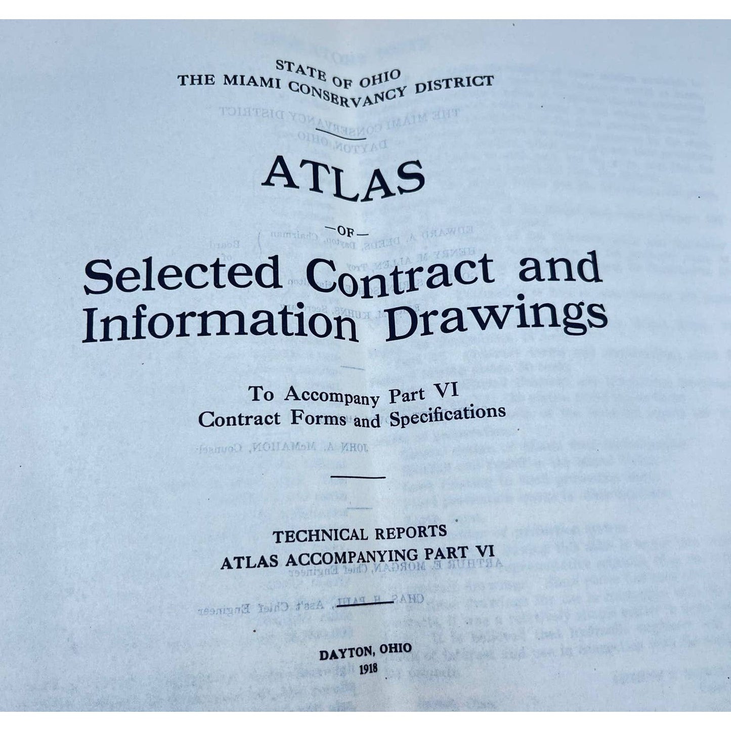 1910 Atlas Selected Contract and Information Drawings Dayton Ohio TE7